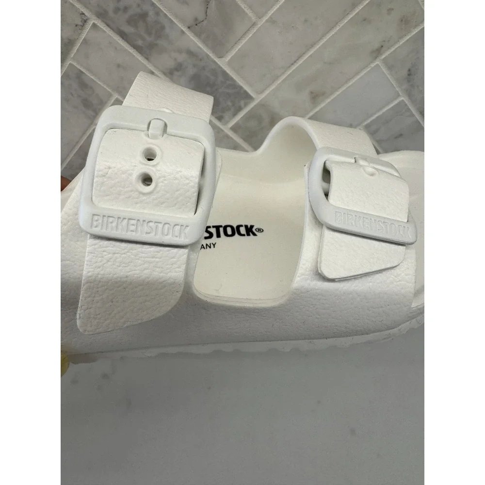 Birkenstock Arizona EVA Sandals Kids Youth Size 13 31 White‎ Double Strap Slides